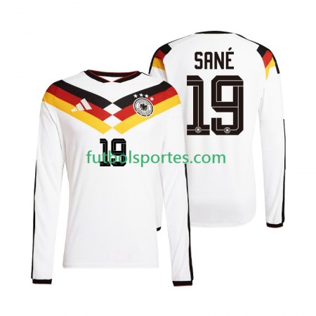 Camiseta Alemania Leroy Sane 19 Primera Equipación Copa Mundo 2026 Manga Larga
